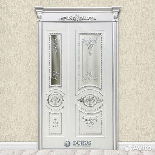 Двери входные светлые двойные