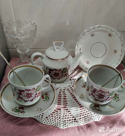 Сервиз чайный Вербилки,фарфор Хайта и др