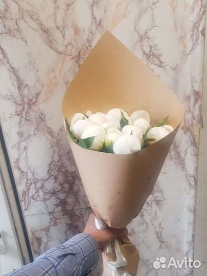 Пионы белые опт коробка доставка цветов