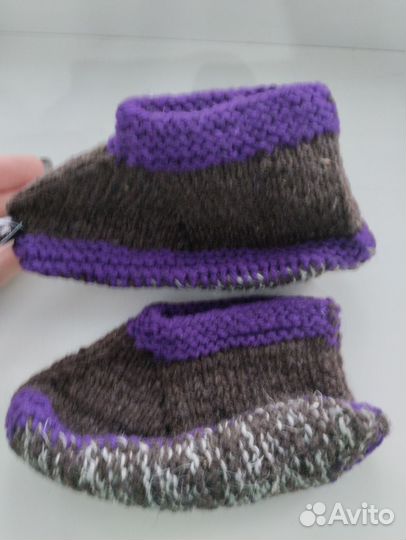 Носки шерстяные вязаные