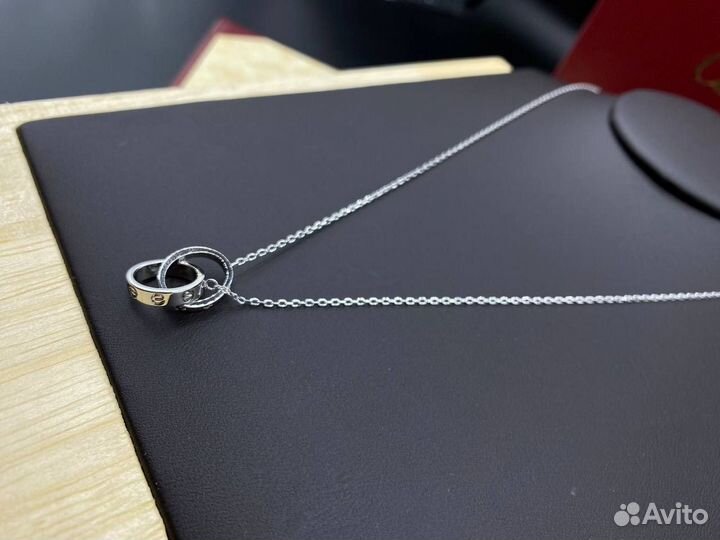 Кулон Car.tier Love 2 колечка V.G.O.L.D