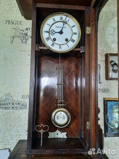 Старинные Антикварные Настенные Часы Павелъ Буре