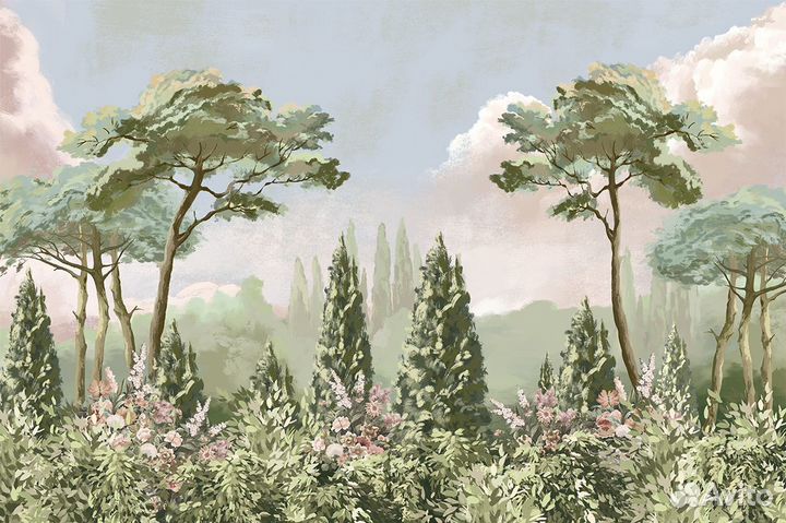 Фотообои бесшовные Фрески