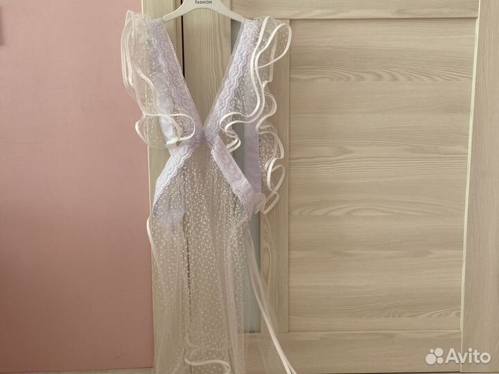 Фартук школьный синий и белый