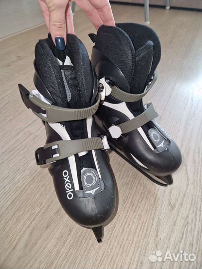 Коньки раздвижные Decathilon р-р 30-32