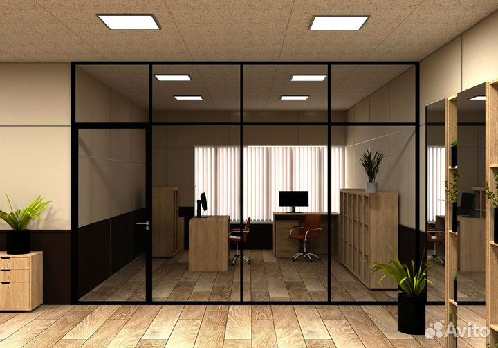 Стеклянные перегородки