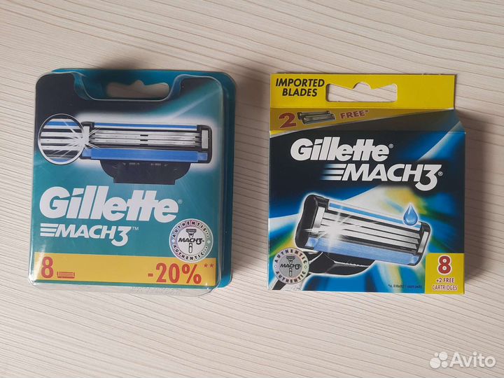 Gillette mach 3, 8шт Оригинал