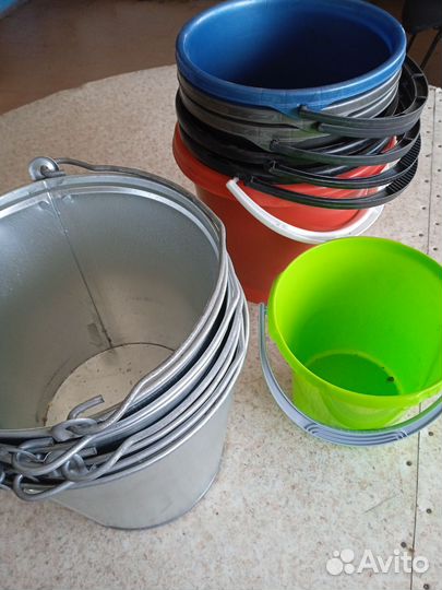 Ведро оцинкованное, пластиковое