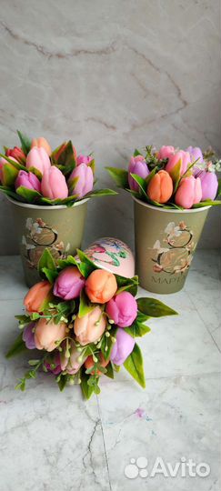 Букеты из мыла розы тюльпаны