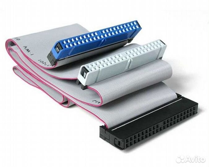 Б/у Шлейф управления IDE udma 100/133 3-разьема, 5