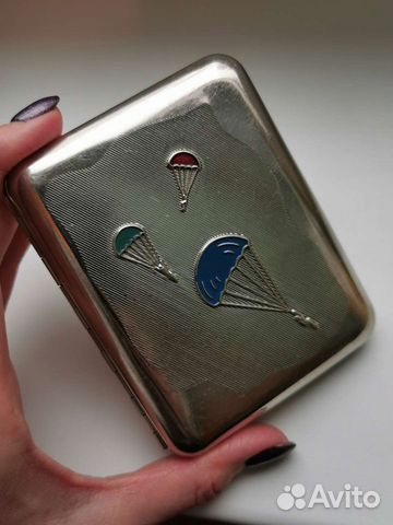 Портсигар СССР 3 парашютиста вдв десантники