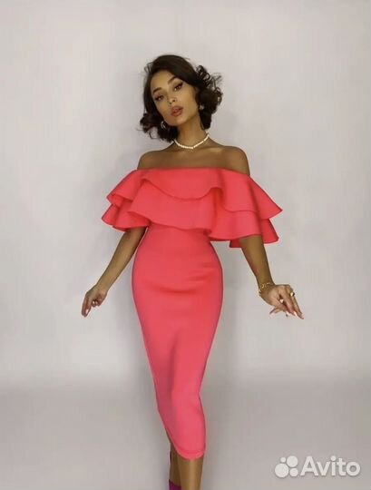 Платье миди вечернее