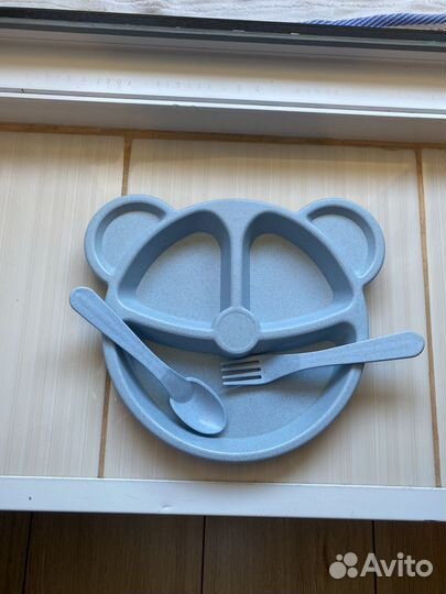 Тарелка детская секционная с приборами