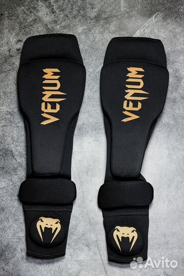 Защита ног Venum,нейлон Black