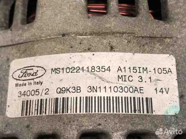 Генератор ford focus 2 1.6i ms1022118354, 3n1110300ae