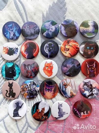 Значки коты воители