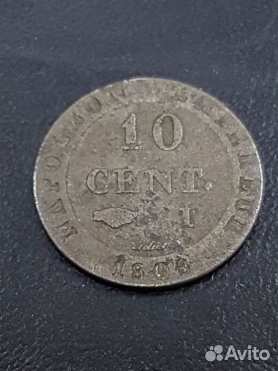 1 и 10 сантим Наполенона 1, Франция