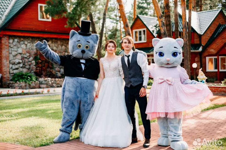 Аниматор Ростовая кукла Кошка Буся и Кот Бася