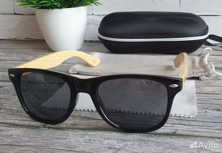 Солнцезащитные очки бамбук ручная работа