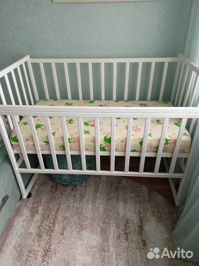 Детская кроватка+матрас