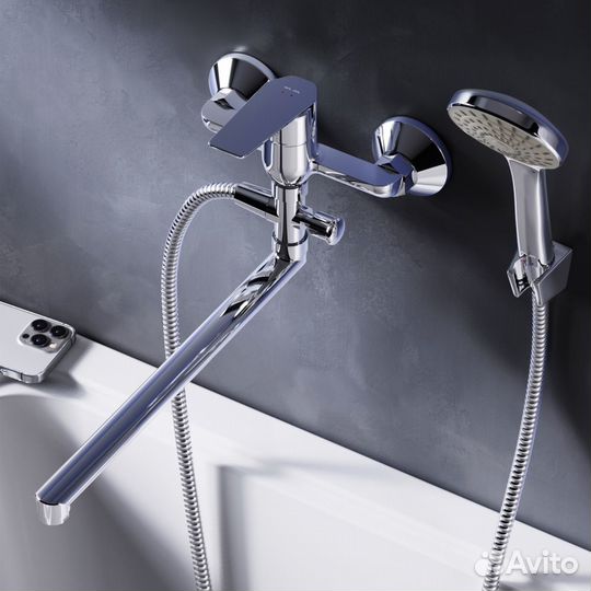 Смеситель для ванны AM.PM Gem F90A90100 универсал