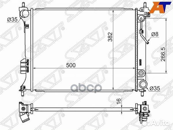 Радиатор Hyundai i20 08-14 / Kia Venga 10-17