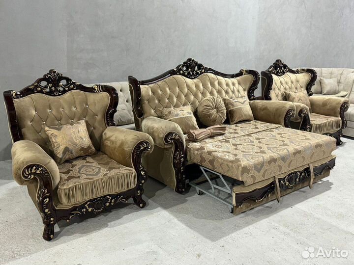 Мягкая тройка с креслами