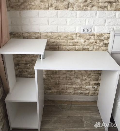 Компьютерный стол №30 Белый 108х86х39 см новый