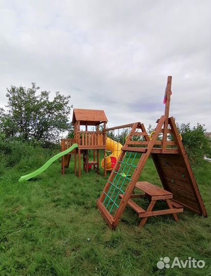 Детская площадка Выше Всех Маугли с винт. горкой