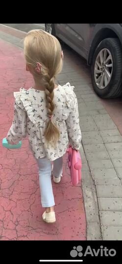 Zara 4-5 для девочки, блузка, джинсы, комбинезон