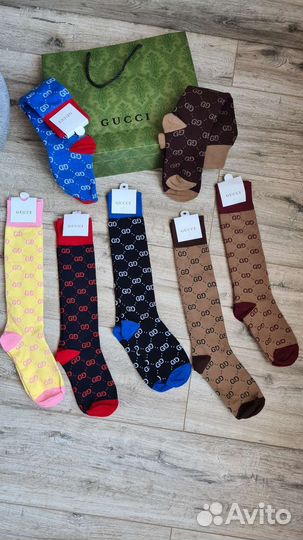 Высокие носки гольфы Gucci