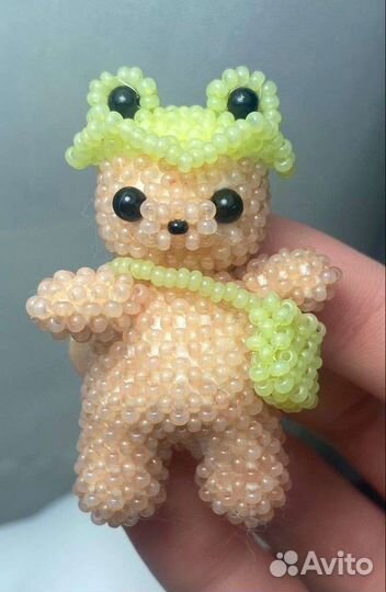 Амигуруми мишка из бисера
