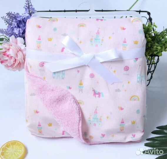 Плед детский новый плюшевый