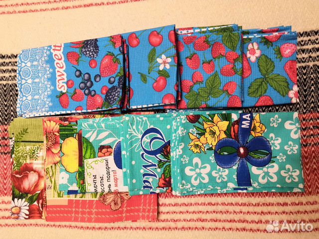 Полотенца вафельные кухонные и банные