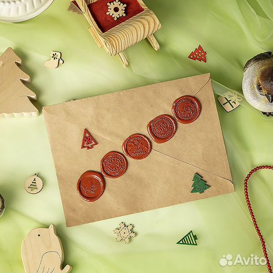 Сургучные печати (оттиски) новогодние