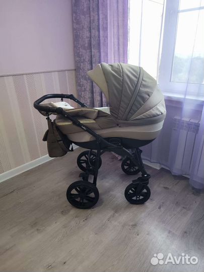 Коляска 2 в 1 indigo эко кожа