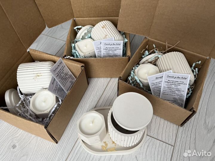 Набор из гипса, декор для дома, свечи