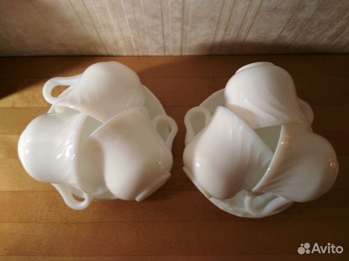 Чашки кофейные с блюдцами разные