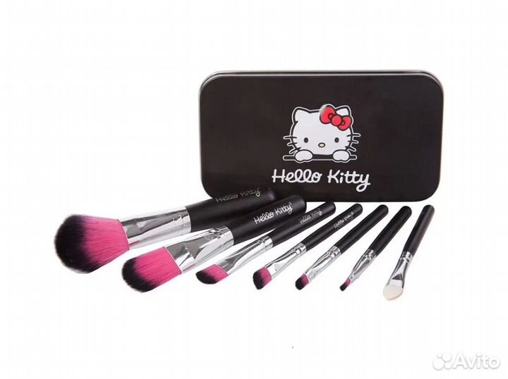 Набор кистей для макияжа Hello Kitty 7 черный