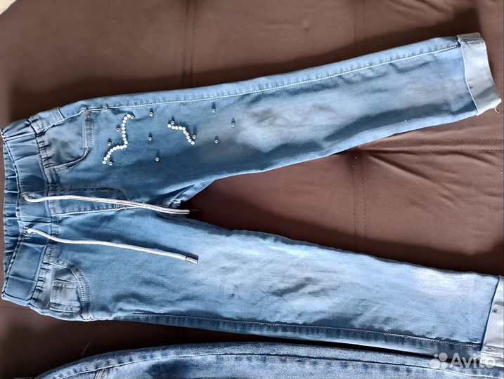 Джинсы для девочки 122 на резинки