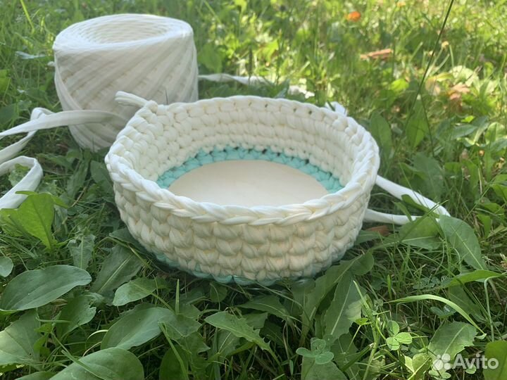 Трикотажная корзинка