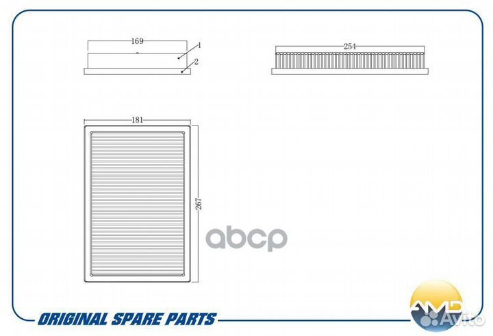 Фильтр воздушный toyota (Land Cruiser VII J200)