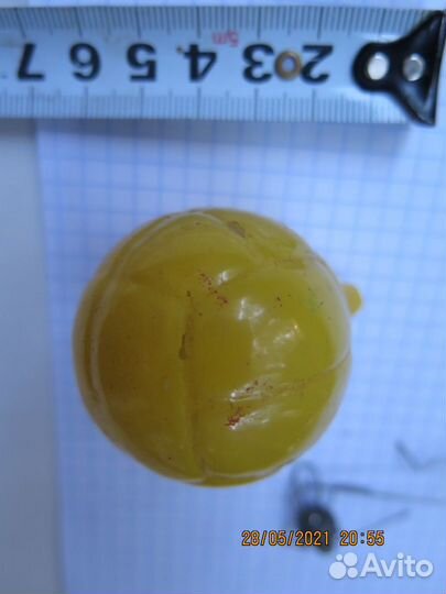 Елочная Игрушка мяч Стекло СССР