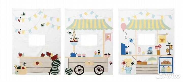 Бампер (шторки) IKEA для детской кроватки