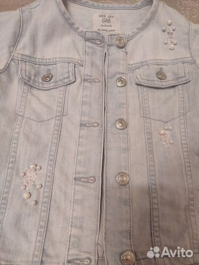 Джинсовая куртка для девочки 104