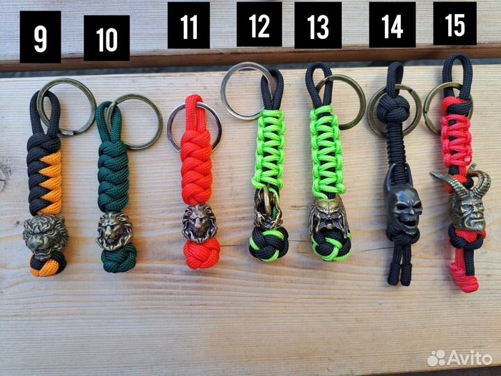 Брелки и темляки из паракорда с бусинами