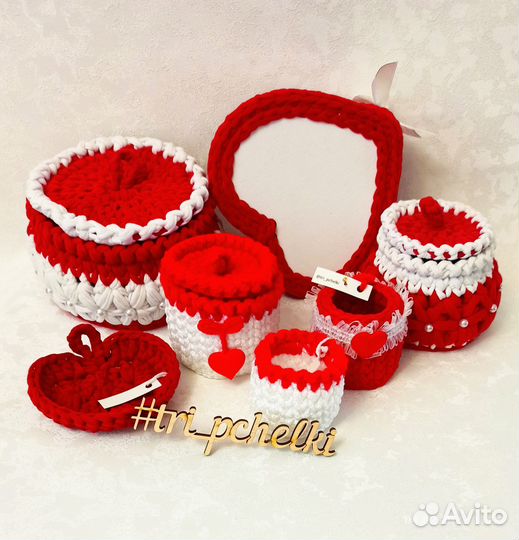 Корзинки из трикотажной пряжи