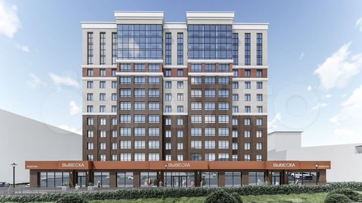 2-к. квартира, 61,8 м², 10/12 эт.