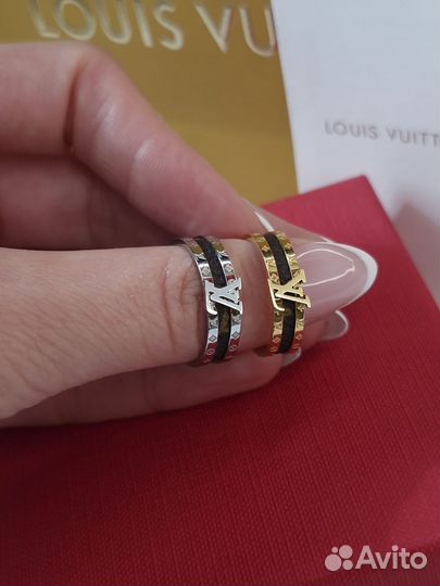 Кольцо Louis vuitton серебро золото