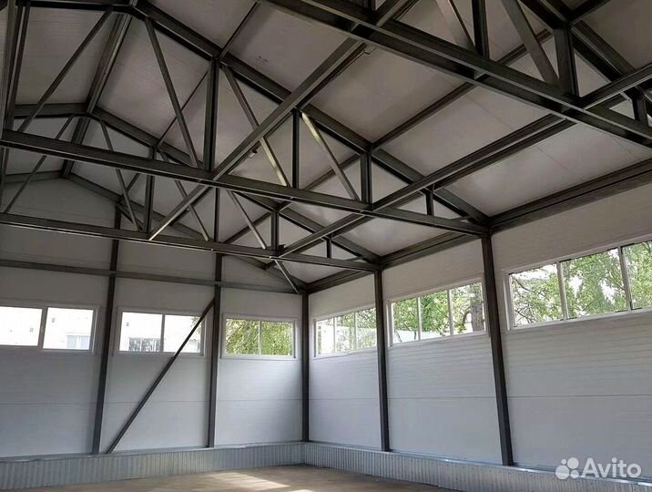 Строительство зернохранилищ с профнастилом под клю